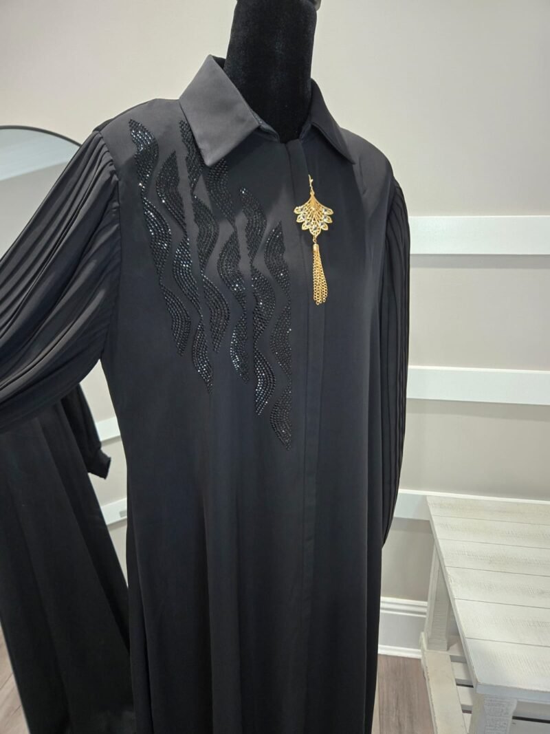 Abaya crepe plisse size 2 - 6