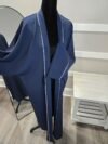 Thread Bisht free size Navy blue Two pieces
